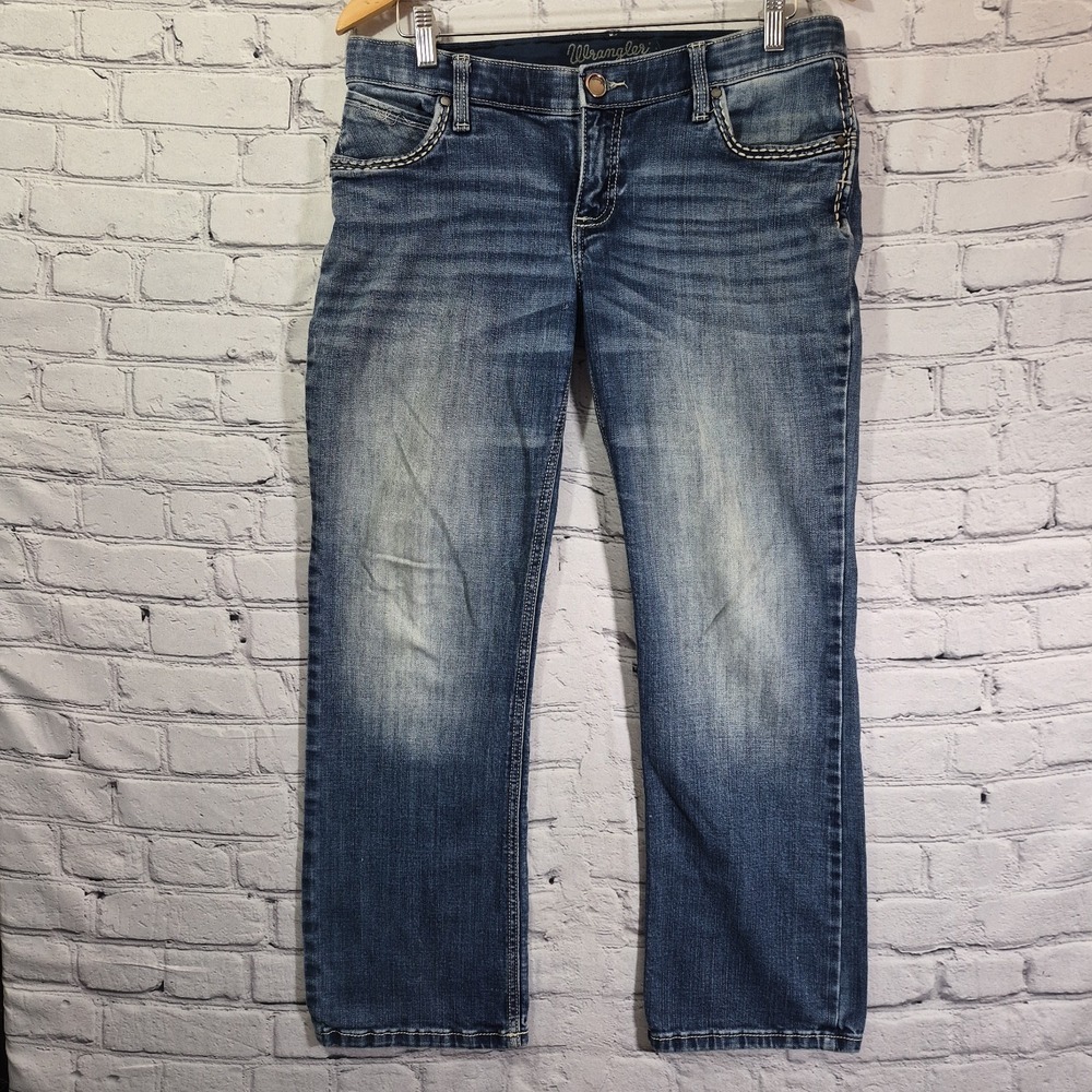 Wrangler Shiloh Jeans Womens 9 X 30 Blue Low Rise Bootcut Riding Cowgirl Rodeo